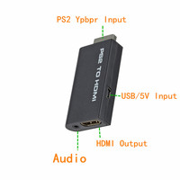 Przenośny konwerter audio-wideo PS2 na HDMI 480i/480p/576i z wyjściem Audio 3.5mm obsługuje wszystkie tryby wyświetlania PS2 PS2 na HDMI 2
